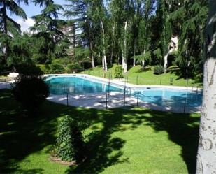 Swimming pool of Flat for sale in  Madrid Capital  with Air Conditioner, Heating and Private garden