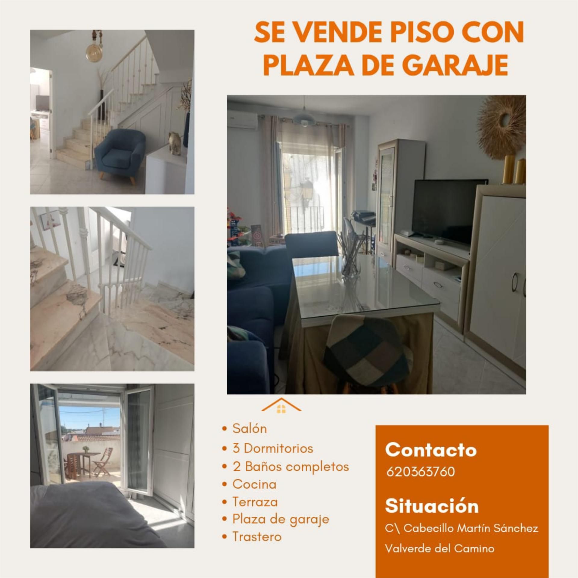 Exterior view of Flat for sale in Valverde del Camino  with Air Conditioner, Terrace and Storage room