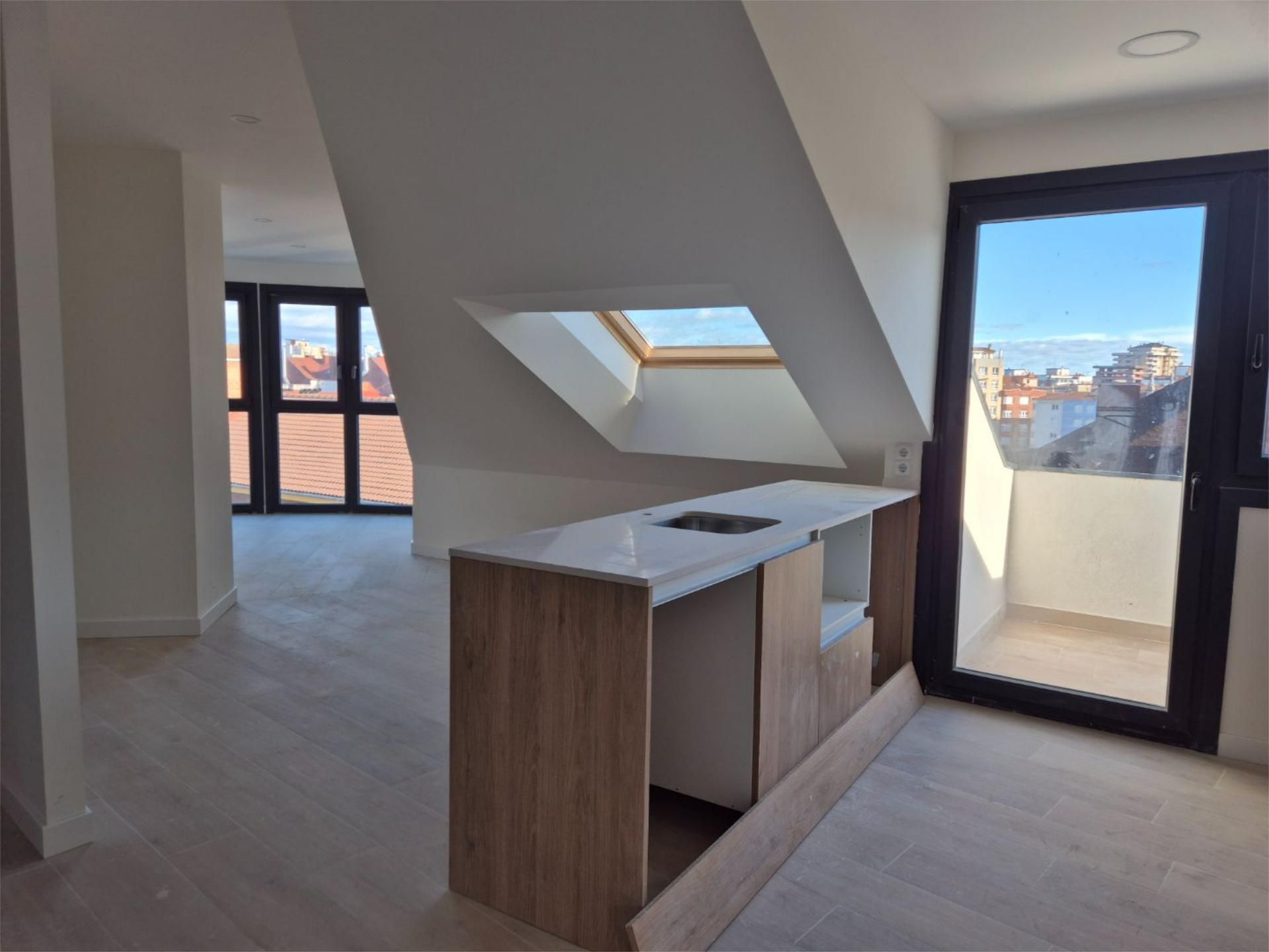 Kitchen of Flat for sale in Gijón   with Heating, Terrace and Storage room