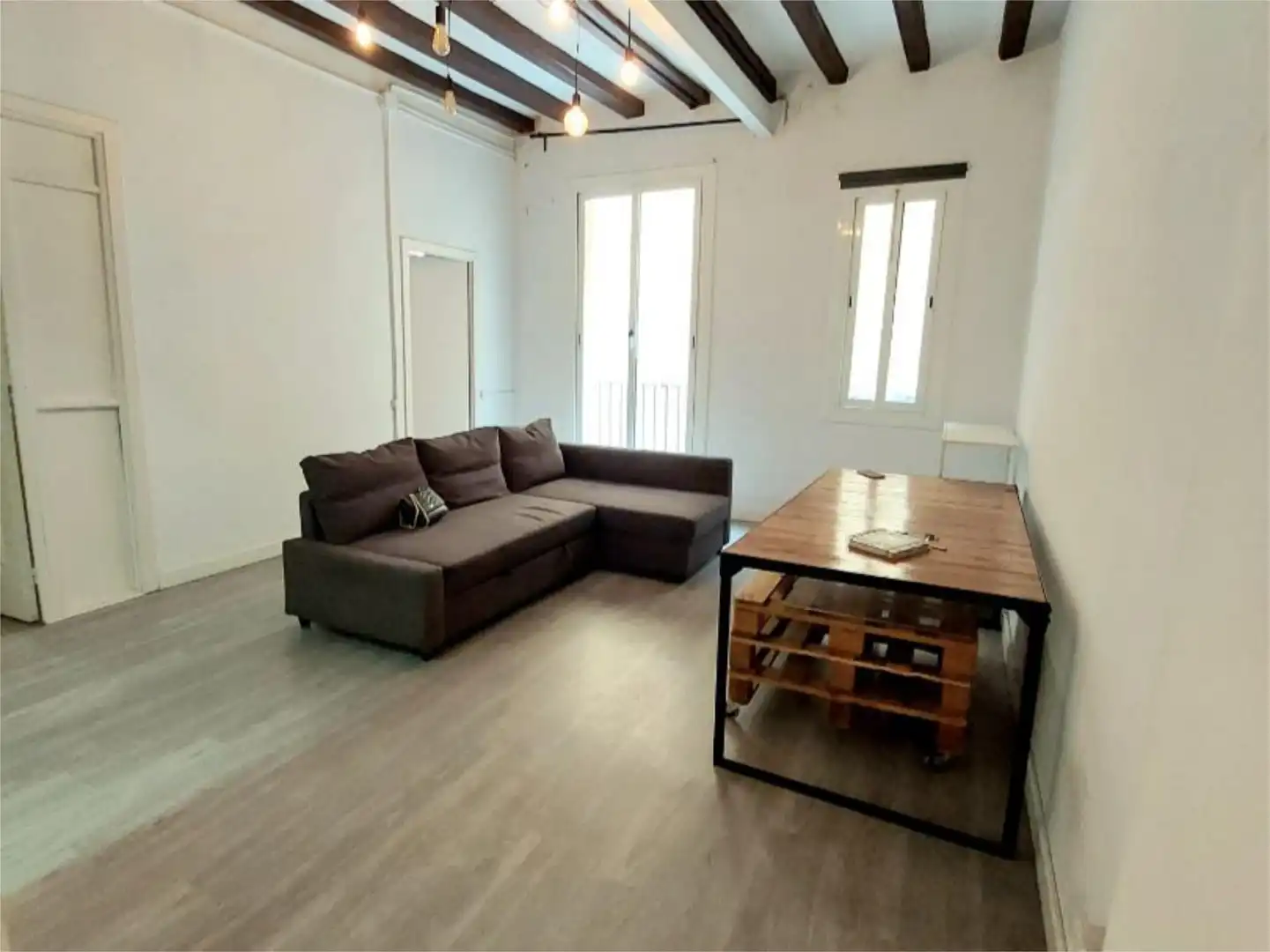 Sala de estar de Piso de alquiler en Barcelona con Amueblado y Balcón