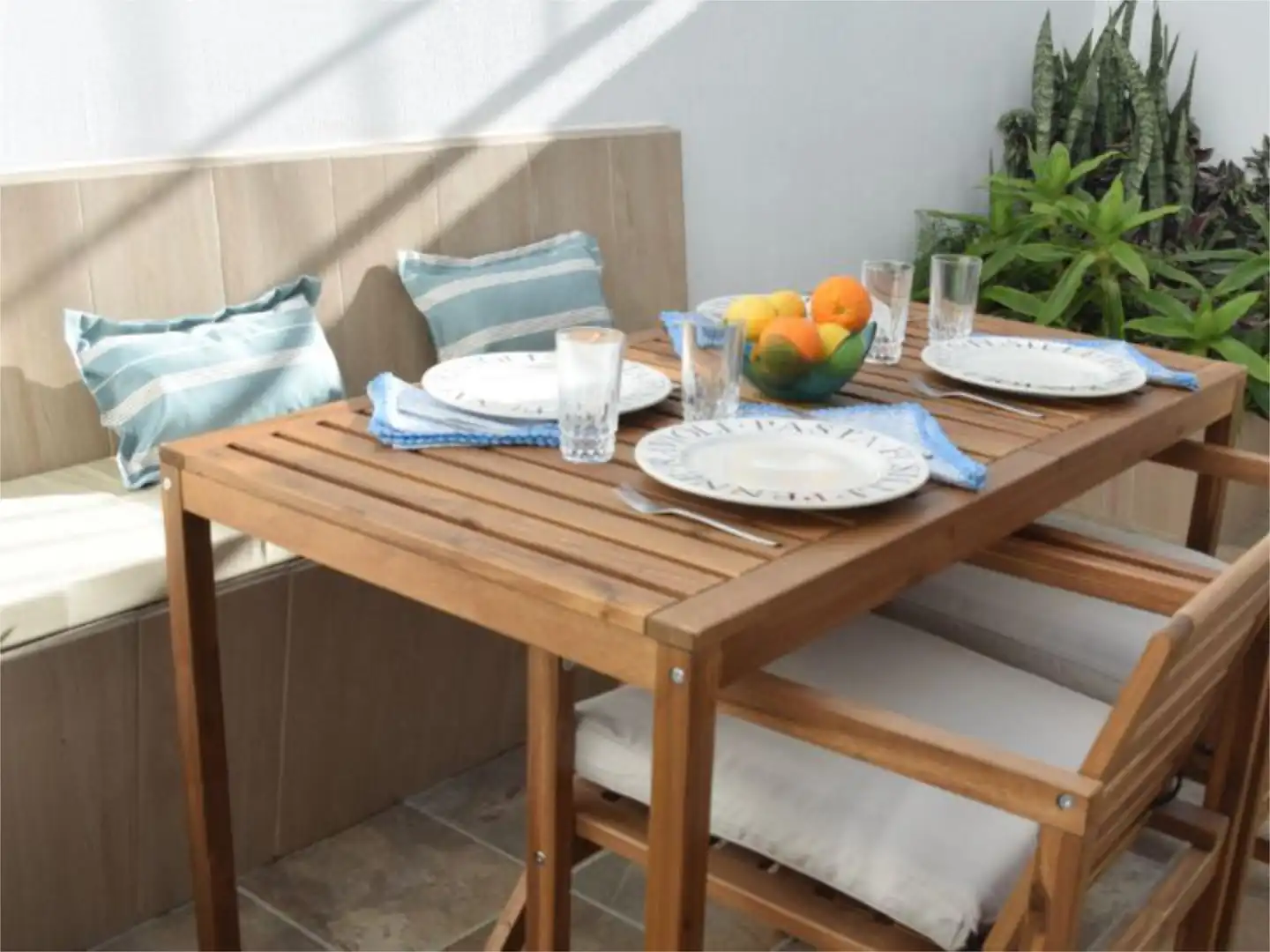 Balcony of Flat for rent in Dénia  with Air Conditioner