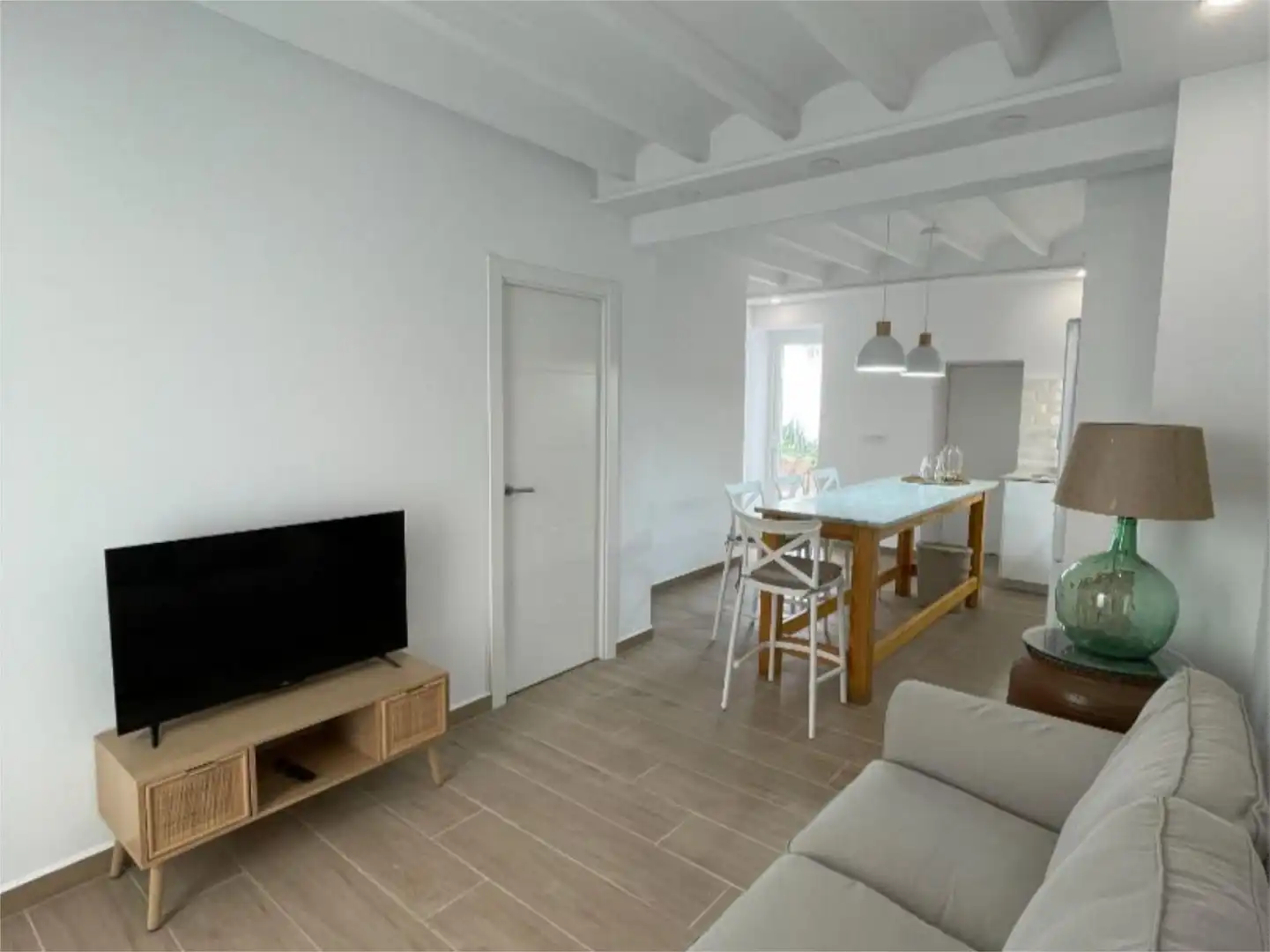 Living room of Flat for rent in Dénia  with Air Conditioner