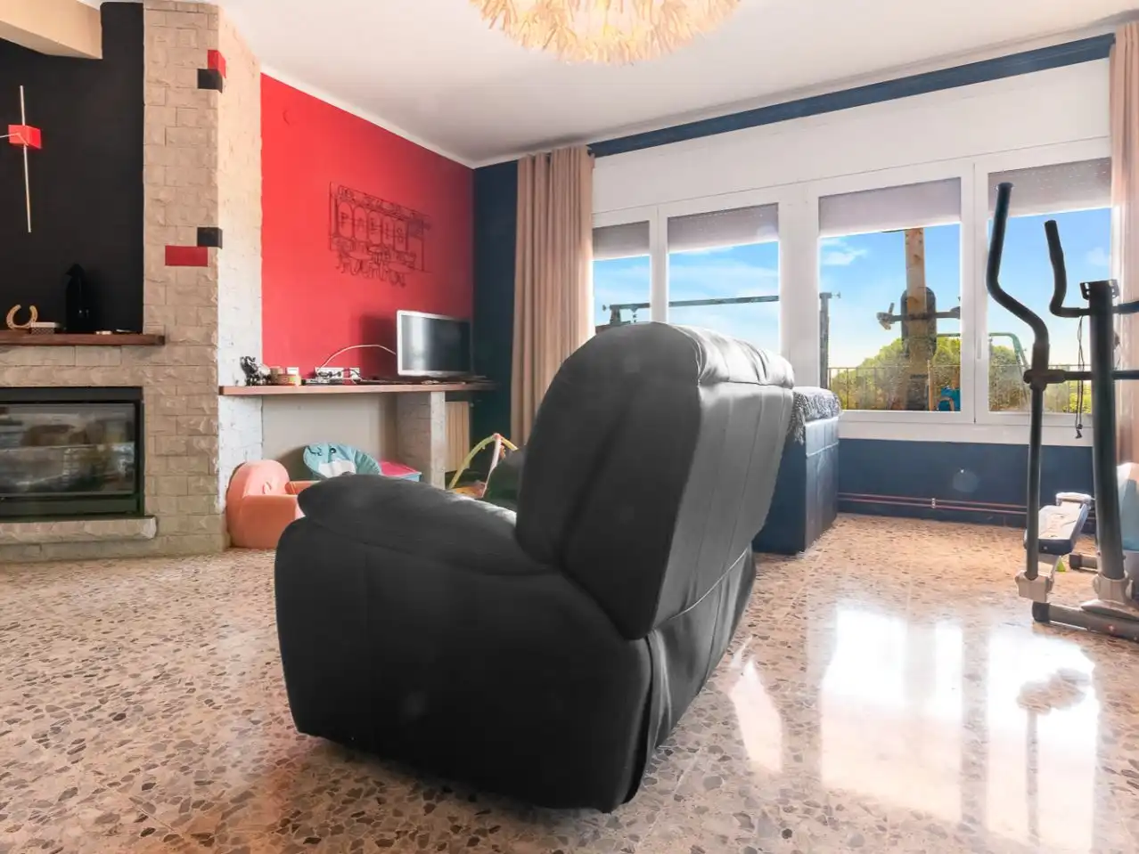 Wohnung zum Verkauf in Sant Jaume de Treià, 9, Argentona Est Wohnzimmer von Wohnung zum Verkauf in Argentona mit Klimaanlage, Terrasse und Schwimmbad