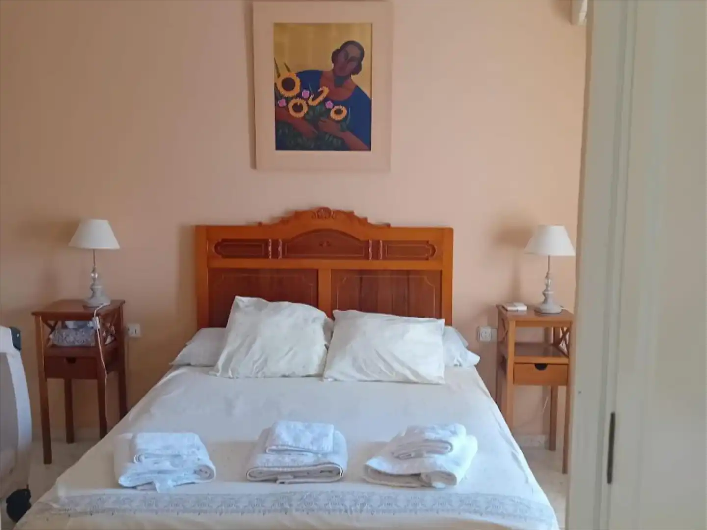 Bedroom of Flat for rent in Espartinas  with Air Conditioner, Heating and Private garden