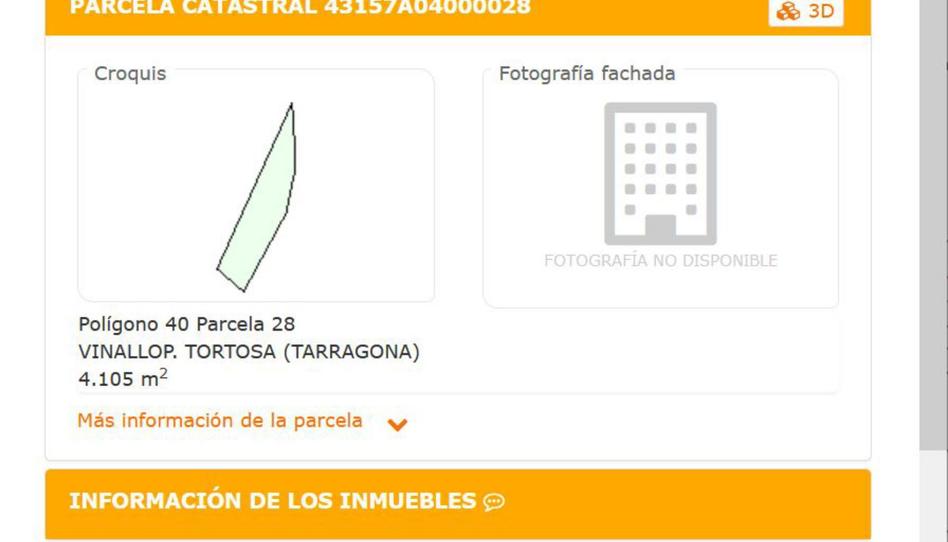 Non-constructible Land for sale in C-12, 10, Vinallop, Tarragona - image 1 Photo 1 of Non-constructible Land for sale in C-12, 10, Vinallop, Tarragona