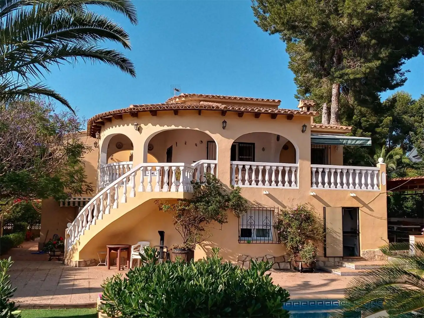 Houses for sale in Calle Mar Tirreno, 28, El Portet - Pla de Mar Exterior view of Houses for sale in Moraira with Terrace, Swimming Pool and Balcony