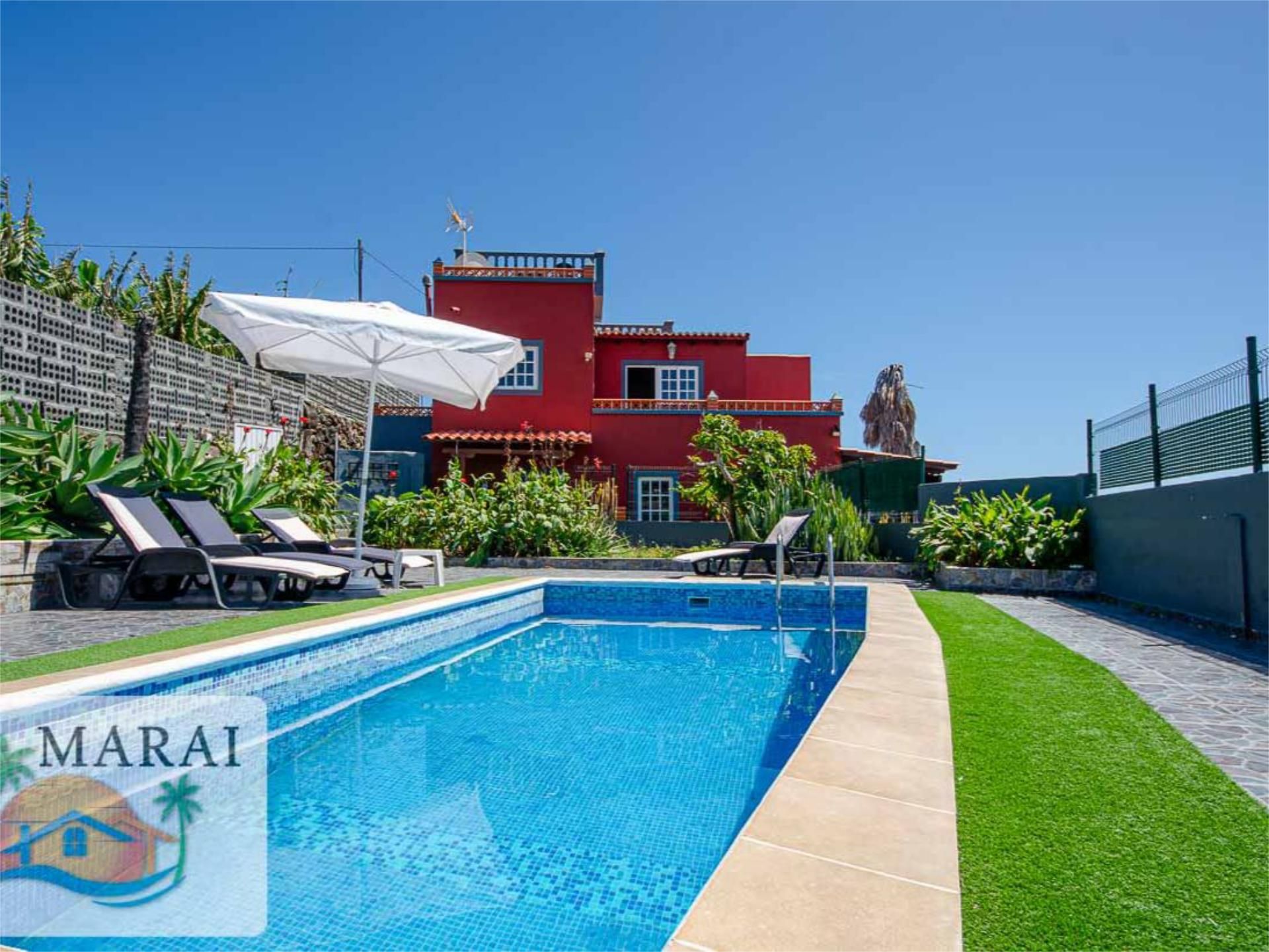Garden of House or chalet for sale in Tijarafe  with Terrace, Swimming Pool and Balcony
