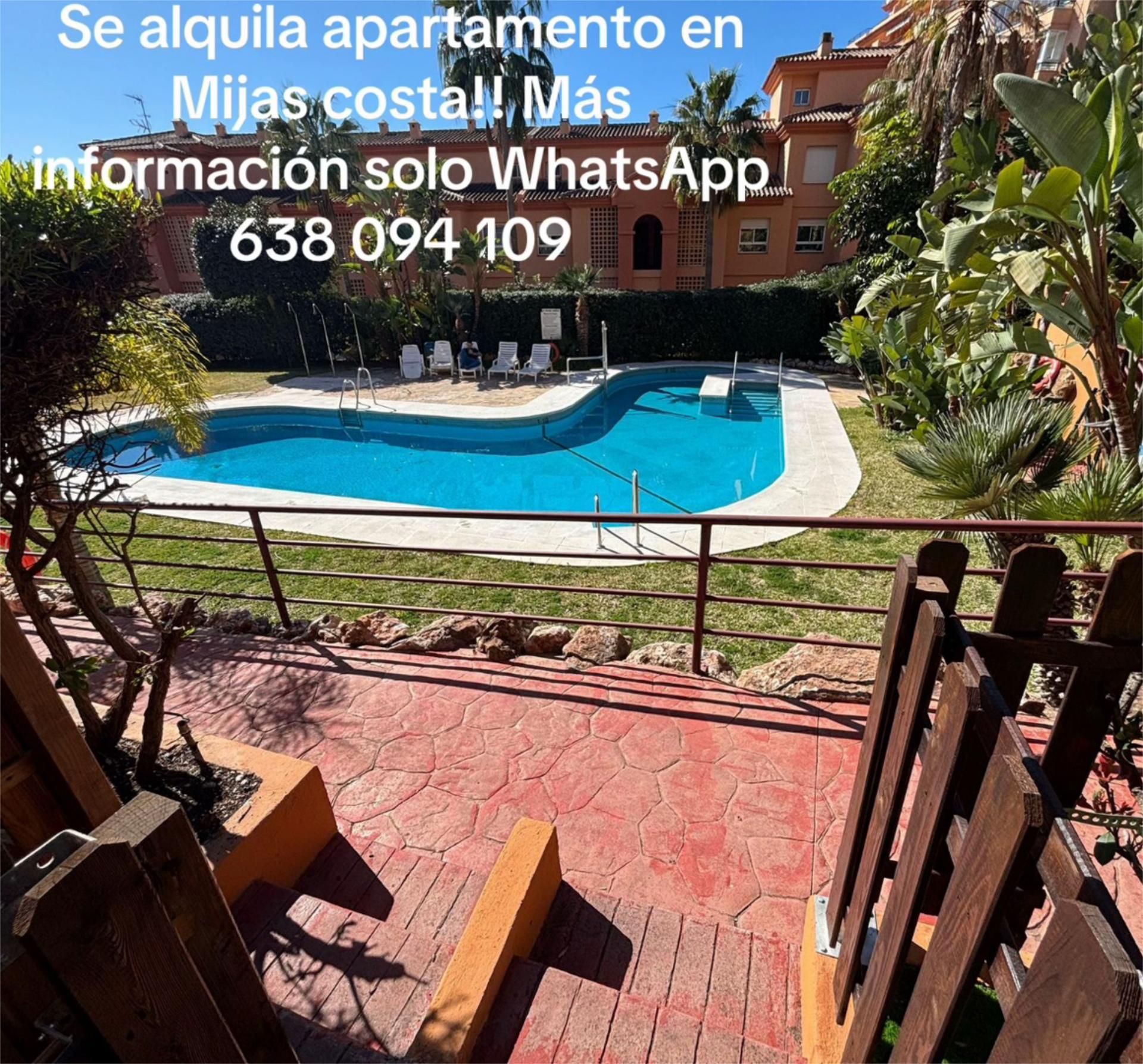Swimming pool of Apartment to rent in Mijas  with Air Conditioner, Heating and Private garden
