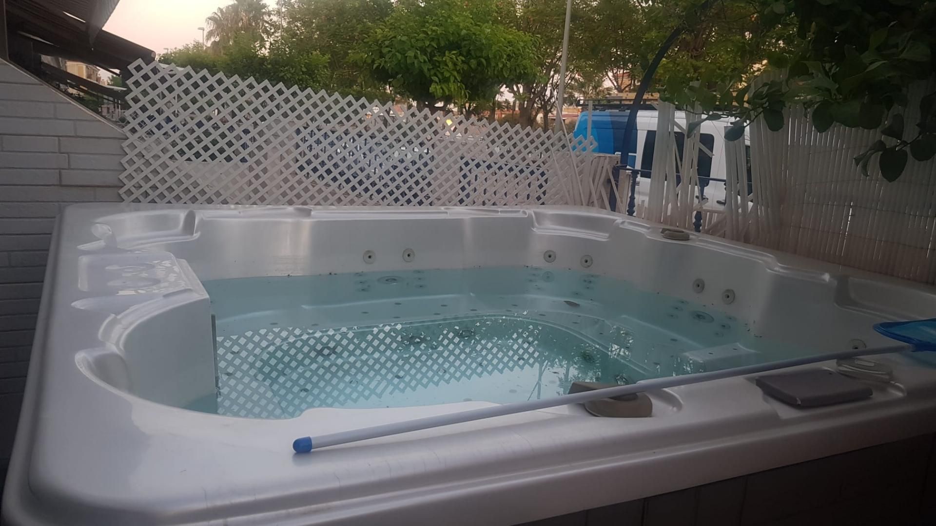 Swimming pool of Duplex for sale in Mula  with Air Conditioner, Heating and Parquet flooring