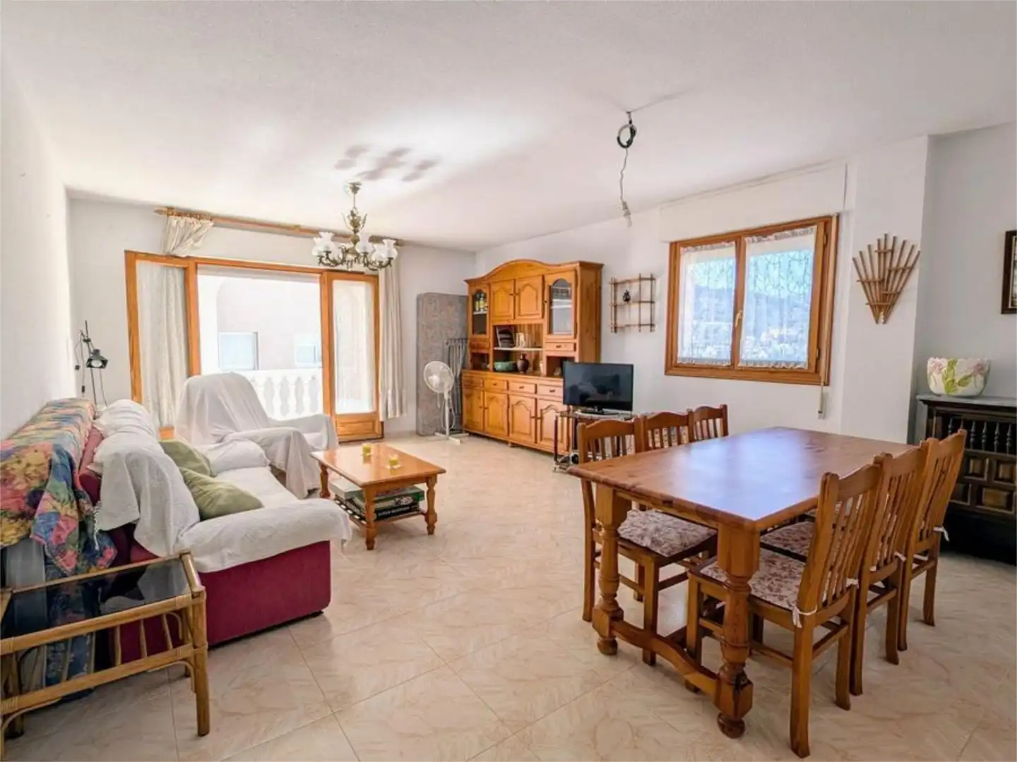 Sala de estar de Piso en venta en Calpe / Calp con Terraza y Amueblado