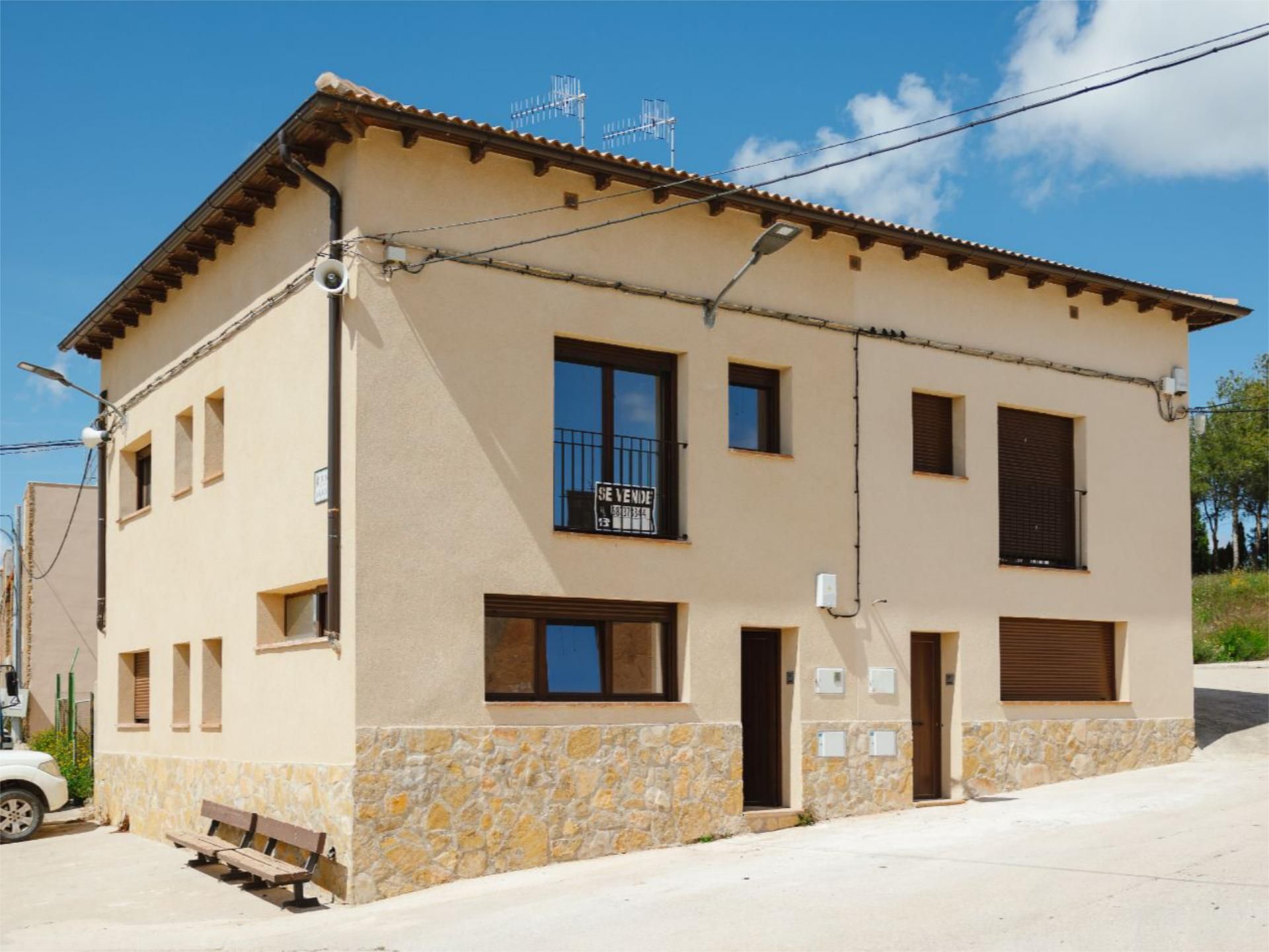 Exterior view of Single-family semi-detached for sale in La Ginebrosa  with Air Conditioner, Heating and Terrace