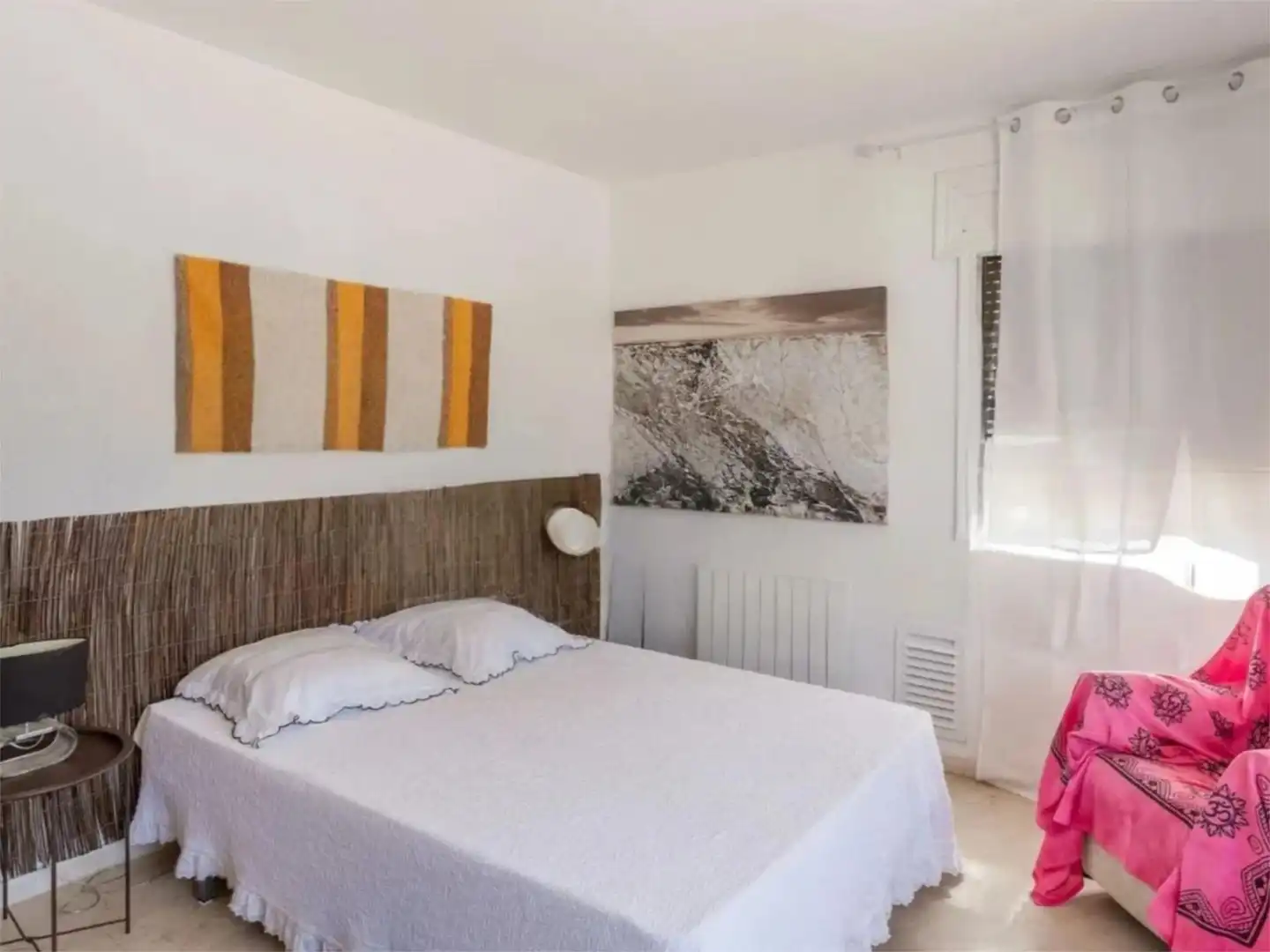 Pis de lloguer a Avenida Entremares, 32, El Sabinar – Urbanizaciones – Las Marinas – Playa Serena Dormitori de Pis de lloguer en Roquetas de Mar amb Aire condicionat, Calefacció i Jardí privat