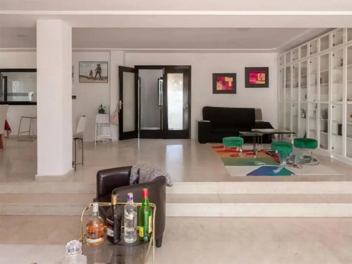 Pis de lloguer a Avenida Entremares, 32, El Sabinar – Urbanizaciones – Las Marinas – Playa Serena Sala d'estar de Pis de lloguer en Roquetas de Mar amb Aire condicionat, Calefacció i Jardí privat