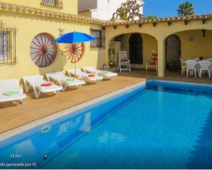 Swimming pool of House or chalet for sale in Benissa  with Air Conditioner, Terrace and Swimming Pool