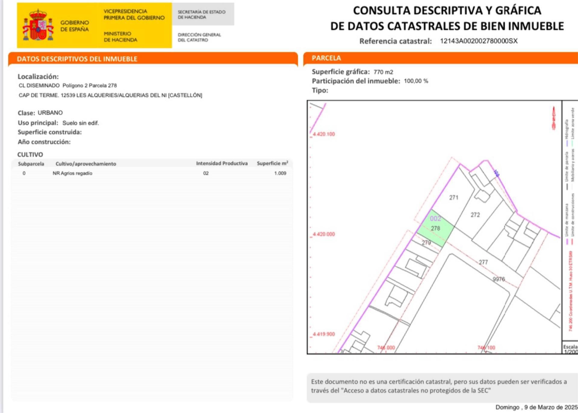 Urbanitzable en venda en Alquerías del Niño Perdido