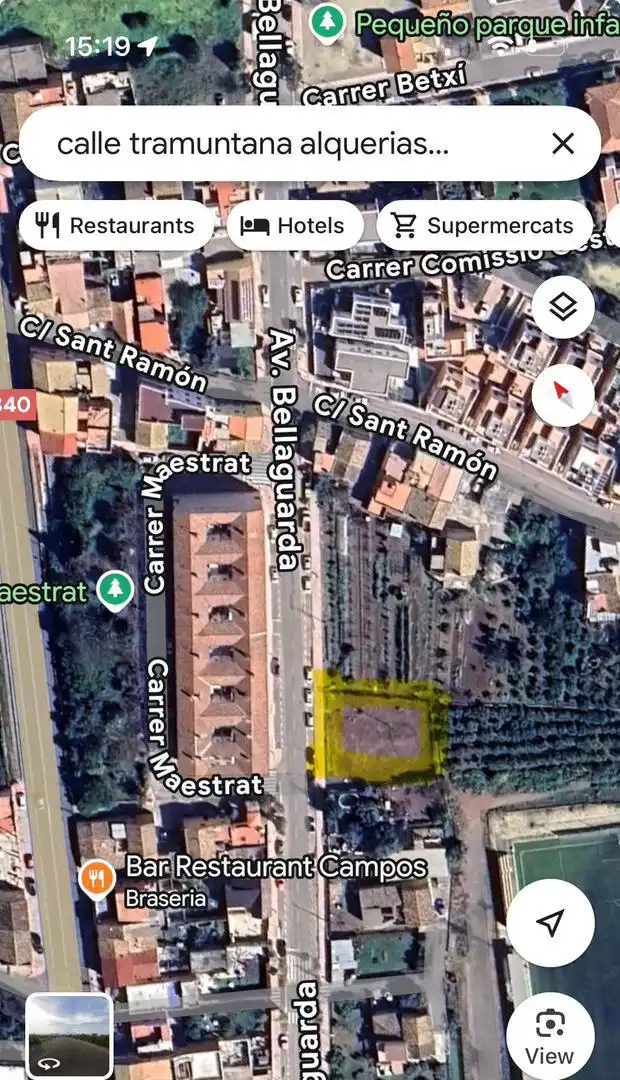Vista exterior de Urbanizable en venta en Alquerías del Niño Perdido