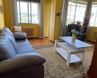 Sala d'estar de Pis de lloguer en Lugo Capital amb Calefacció, Parquet i Moblat