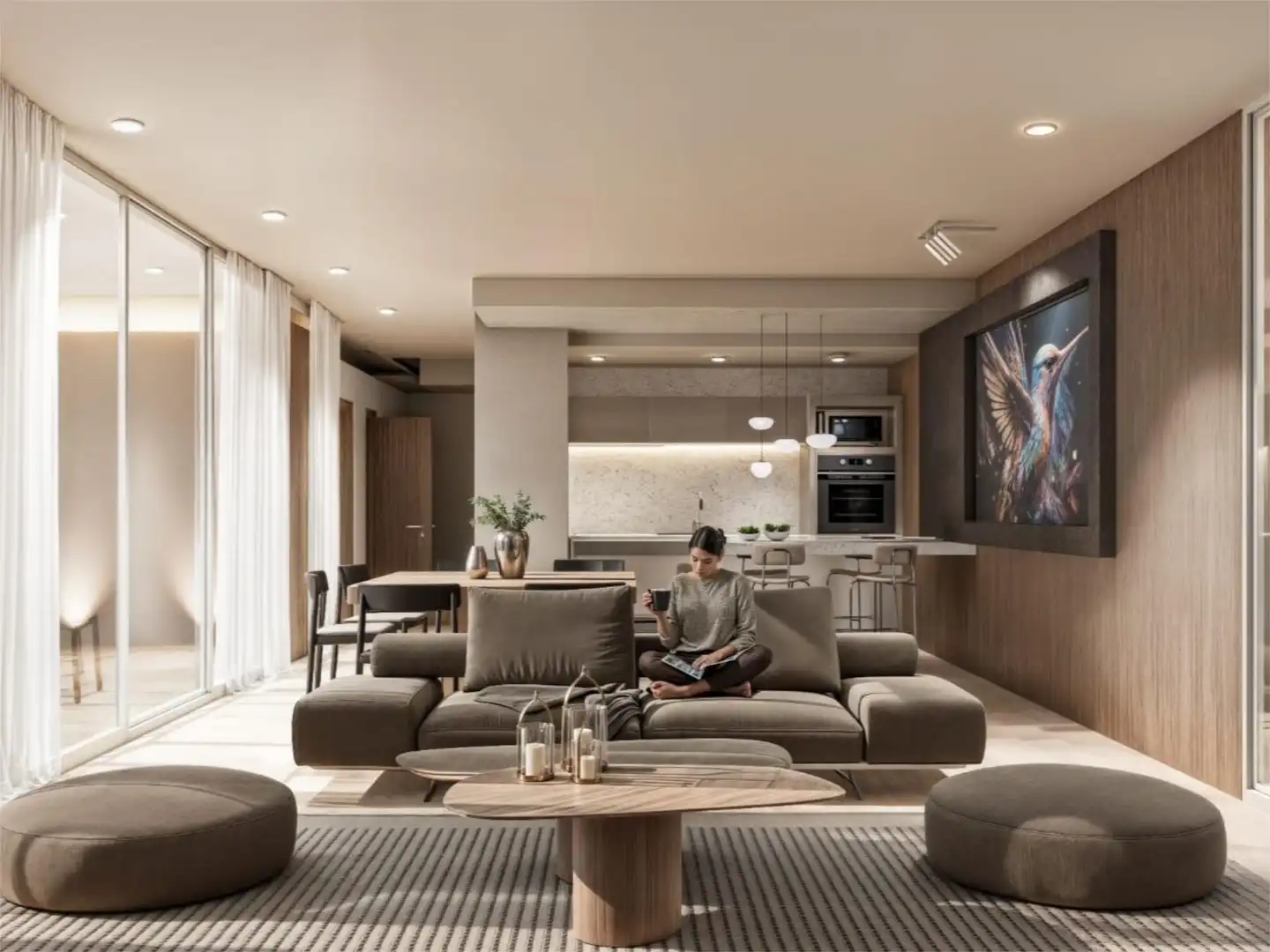 Living room of Houses for sale in Cubelles  with Air Conditioner, Heating and Swimming Pool