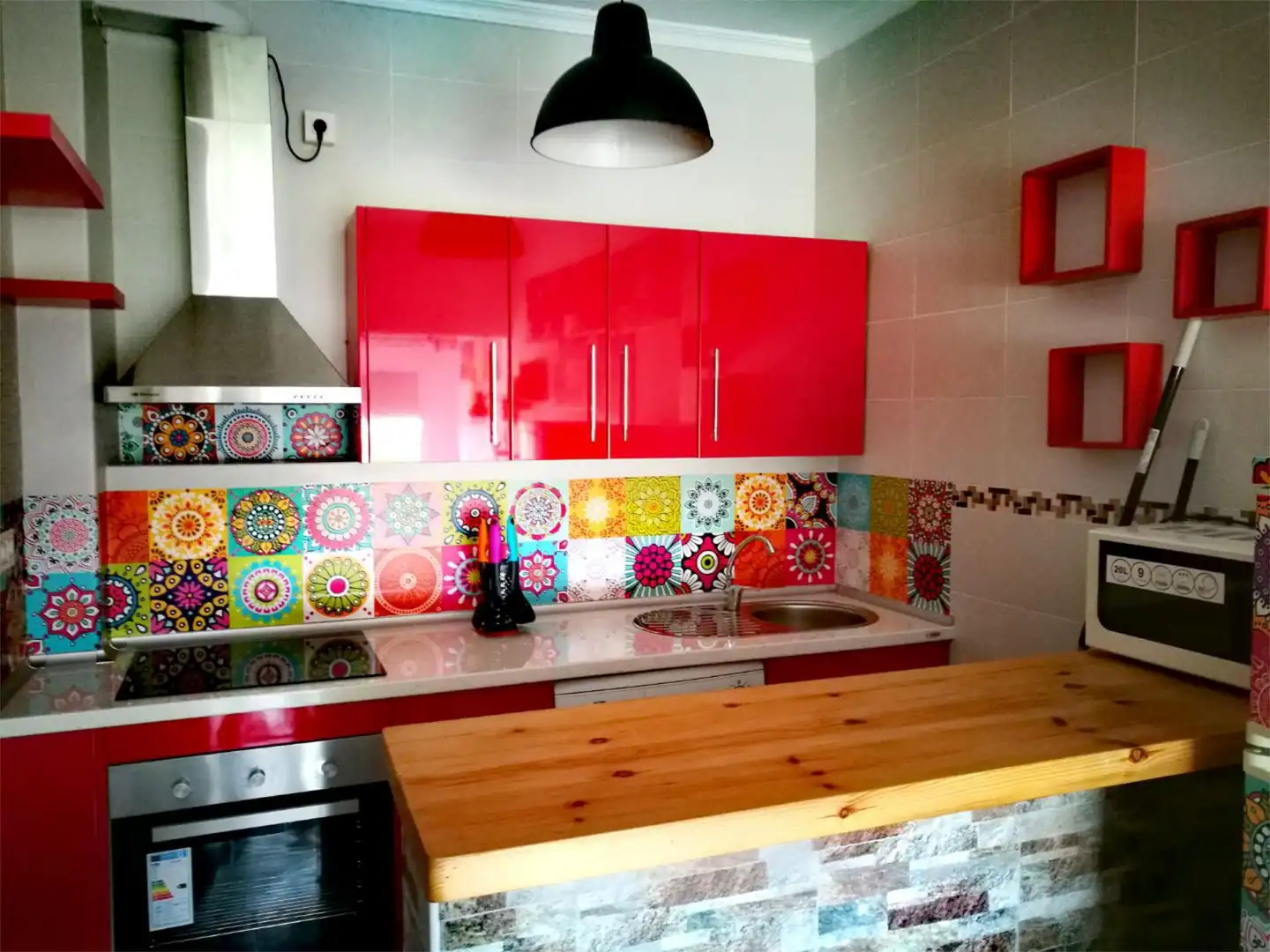 Wohnung zur Miete in Urbanización Amberes, 1, Urbanización Santa Rosa Küche von Wohnung zur Miete in Torrox mit Privatgarten, Schwimmbad und Möbliert