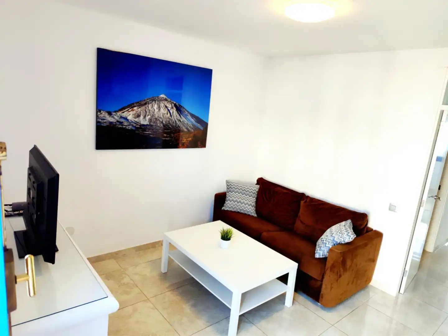 Wohnzimmer von Maisonette zur Miete in Adeje mit Privatgarten, Terrasse und Schwimmbad