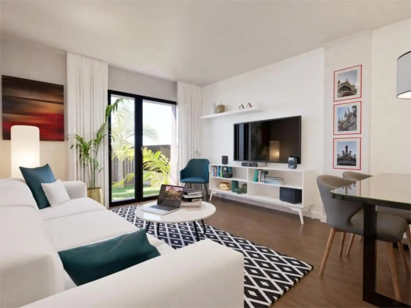 Flat for sale in Calle María Rosa Alonso, 39, La Cuesta -Finca España Living room of Flat for sale in San Cristóbal de la Laguna with Private garden, Parquet flooring and Terrace