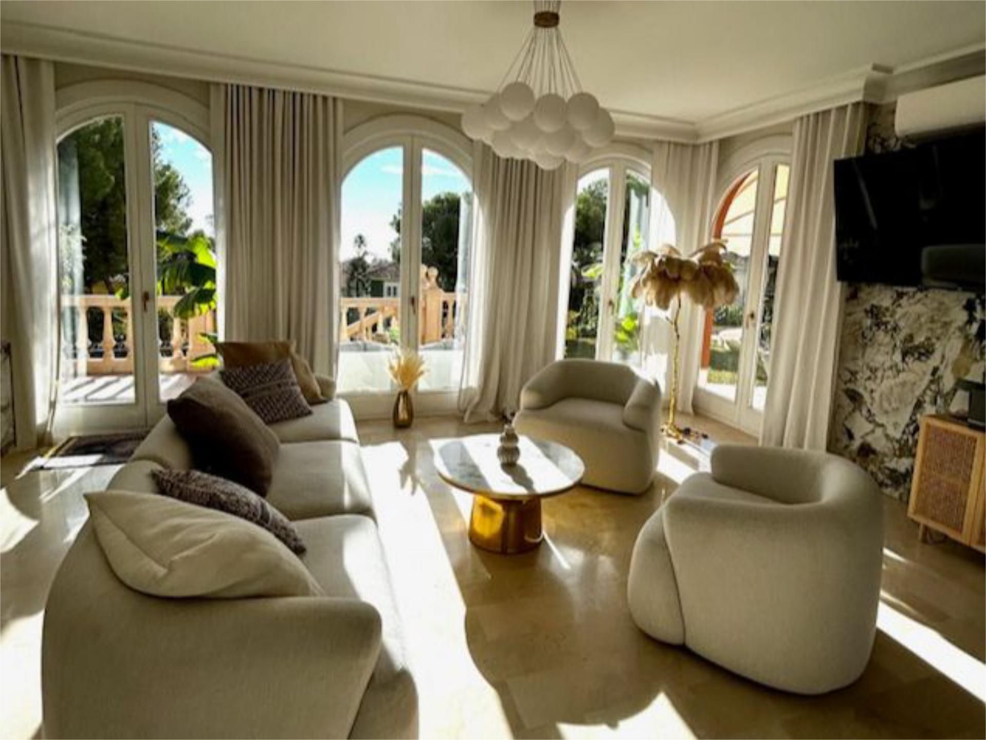Living room of House or chalet to rent in Finestrat  with Air Conditioner, Terrace and Swimming Pool