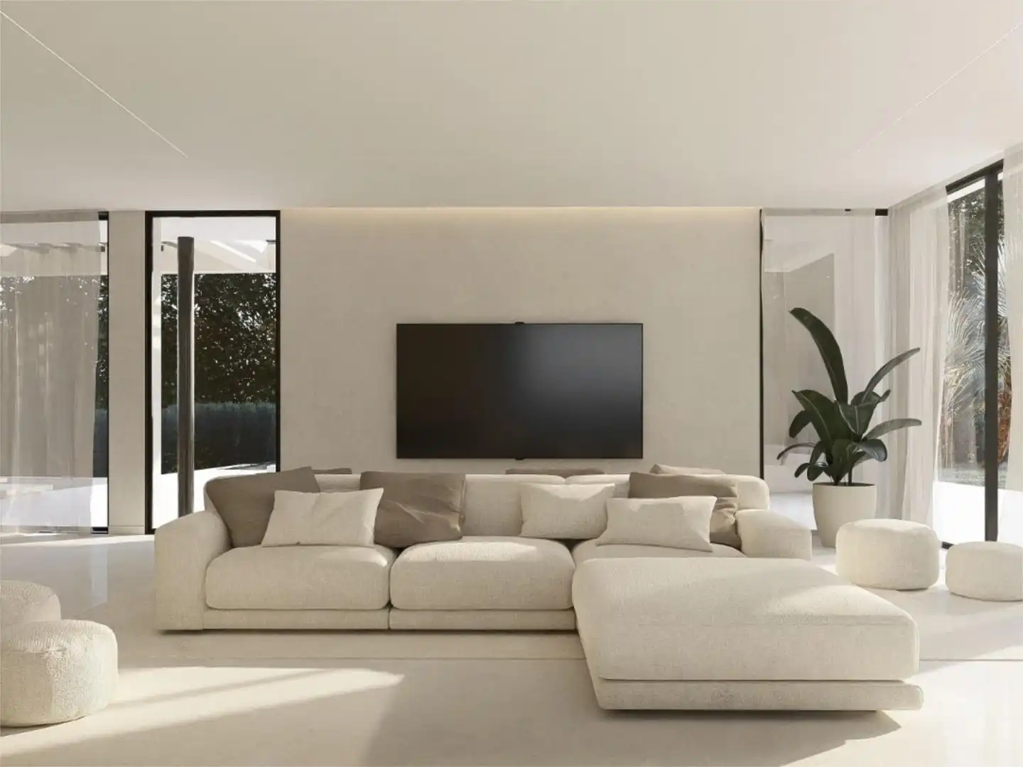 Living room of Flat for sale in Sant Andreu de Llavaneres  with Air Conditioner, Terrace and Swimming Pool