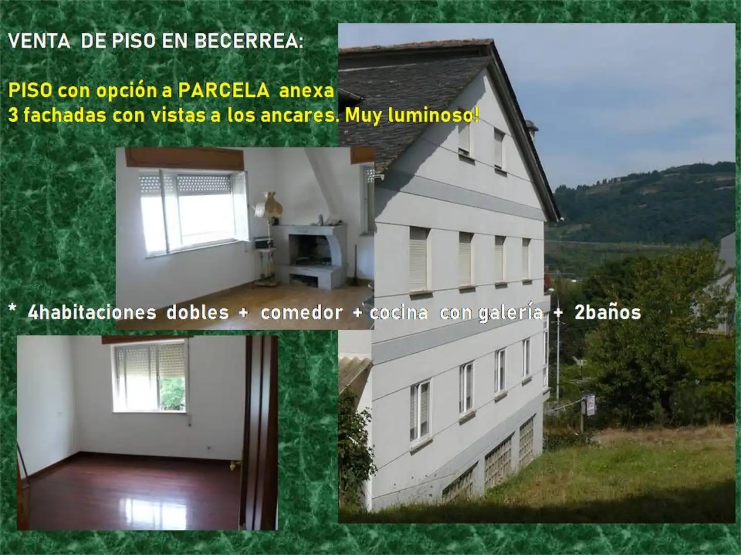 Pis en venda a Avenida Madrid, 17, Becerreá Vista exterior de Pis en venda en Becerreá amb Jardí privat, Parquet i Moblat