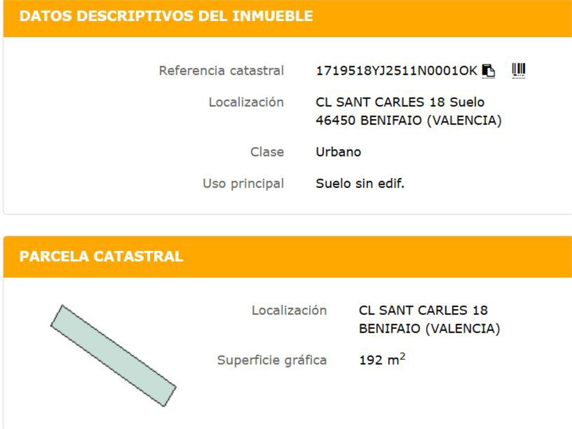 Exterior view of Constructible Land for sale in Benifaió