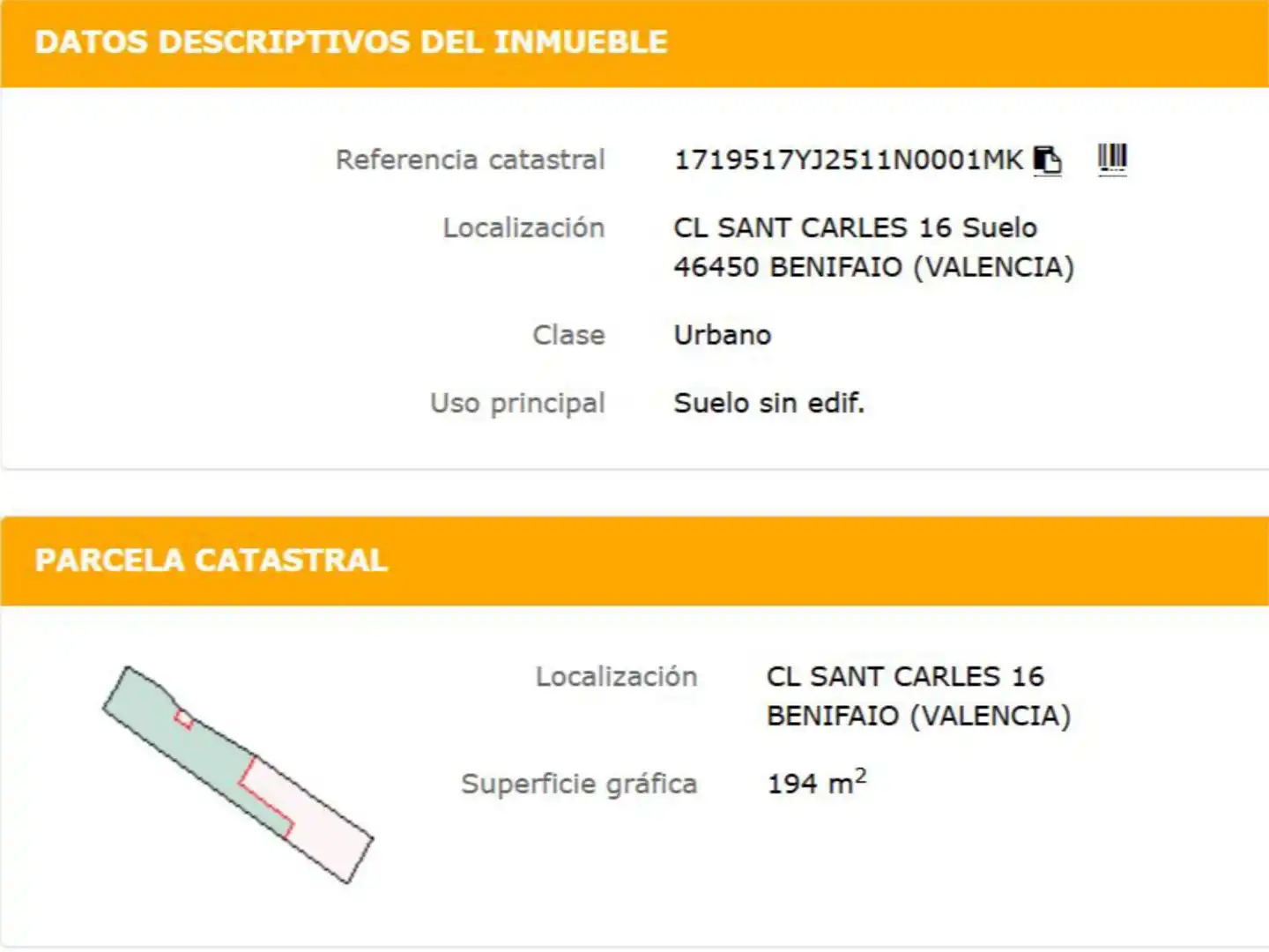Constructible Land for sale in Calle de San Carlos, 18, Benifaió Constructible Land for sale in Benifaió