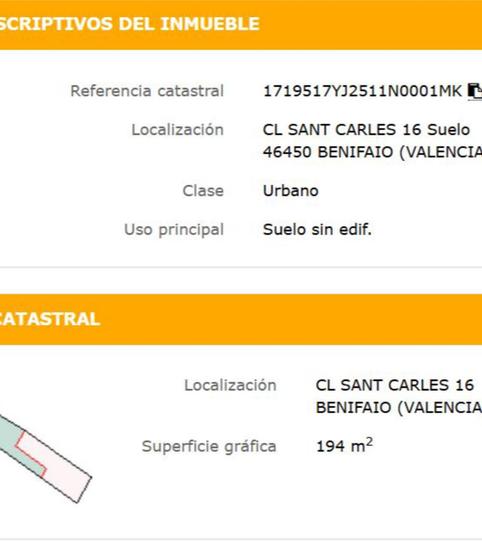 Photo 2 of Constructible Land for sale in Calle de San Carlos, 18, Benifaió, Valencia