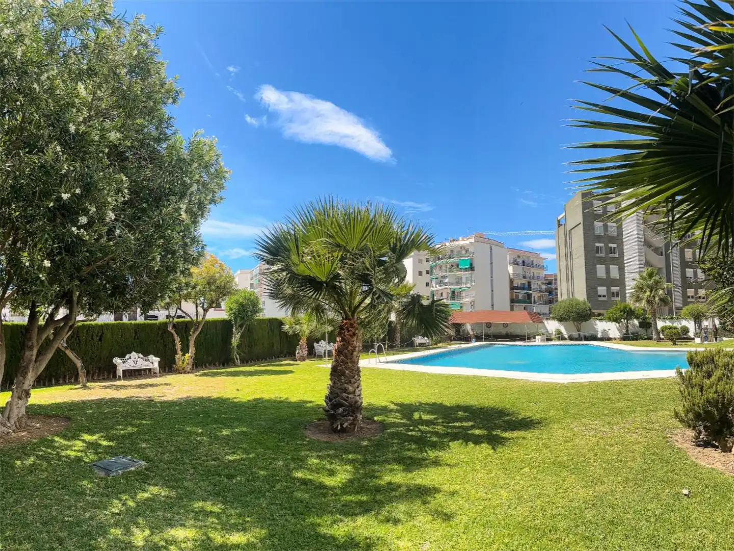 Wohnung zum Verkauf in Avenida Terramar Alto, 9, Solymar Garten von Wohnung zum Verkauf in Benalmádena mit Klimaanlage, Terrasse und Schwimmbad