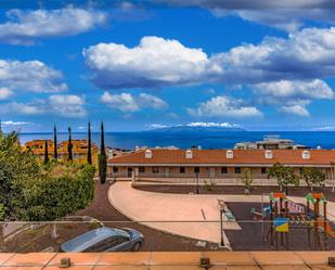 Exterior view of Single-family semi-detached for sale in Santiago del Teide  with Air Conditioner, Terrace and Swimming Pool