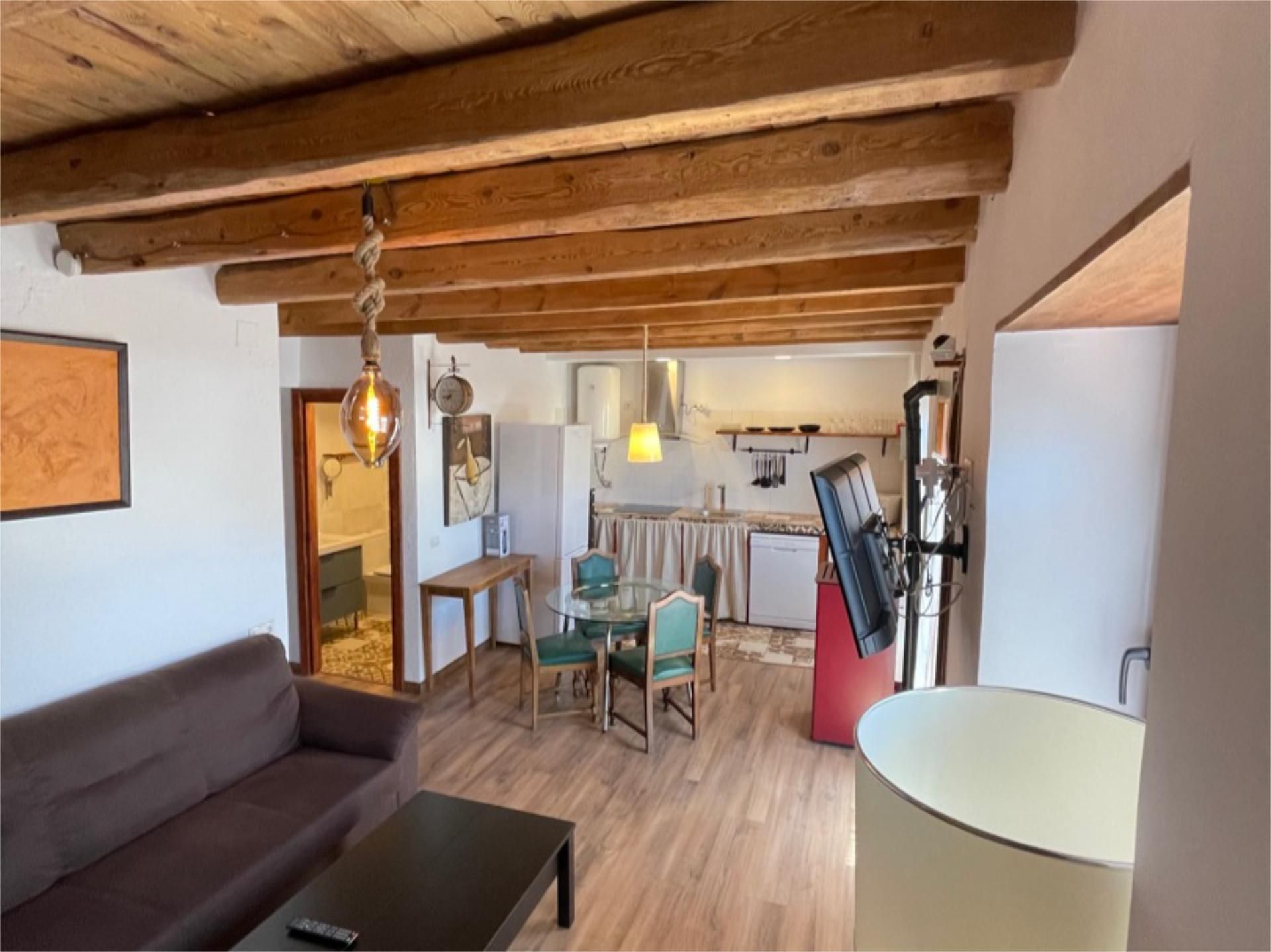 Living room of Flat to rent in Puigcerdà  with Heating, Parquet flooring and Terrace