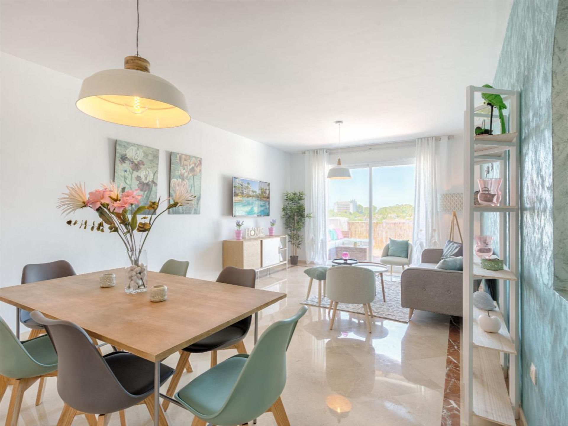 Dining room of Apartment for sale in Estepona  with Air Conditioner, Terrace and Swimming Pool