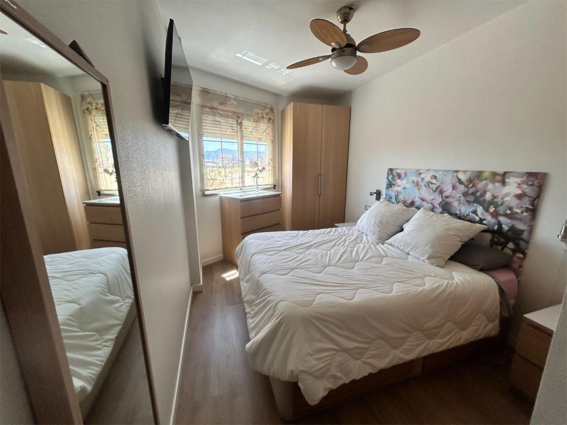 Bedroom of Flat to rent in  Murcia Capital  with Air Conditioner, Heating and Parquet flooring