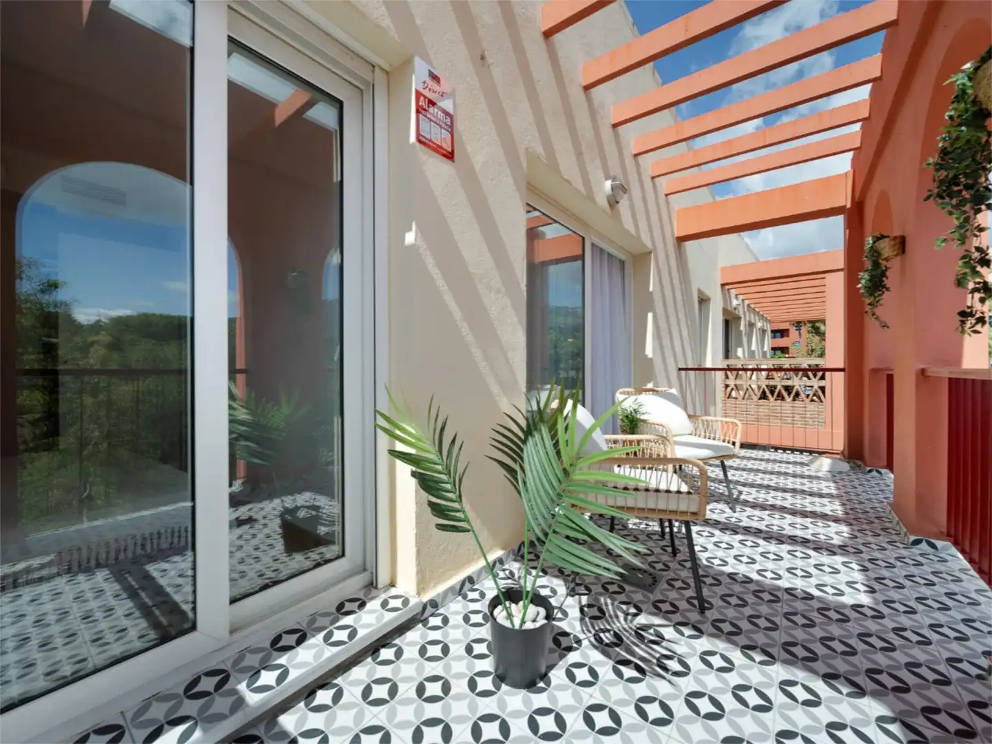 Terrace of Flat for sale in Benalmádena  with Air Conditioner, Heating and Private garden