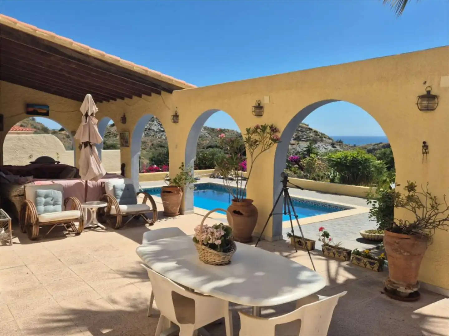 Terrassa de Casa o xalet en venda en Mojácar amb Aire condicionat, Terrassa i Piscina