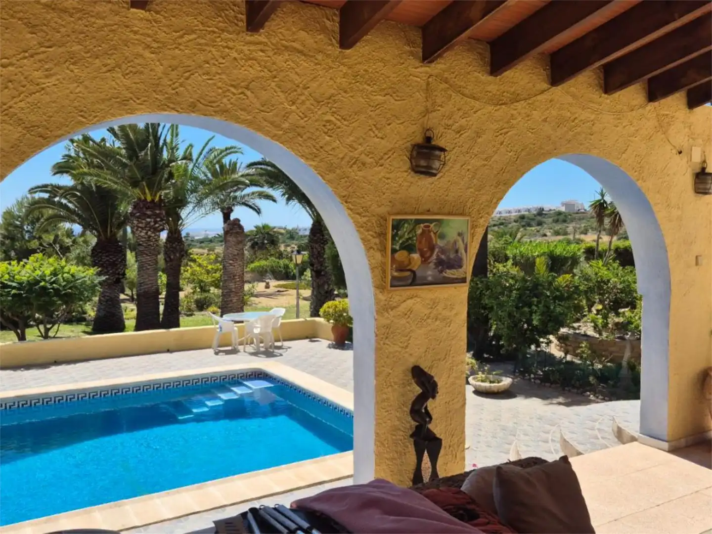 Vista exterior de Casa o xalet en venda en Mojácar amb Aire condicionat, Terrassa i Piscina