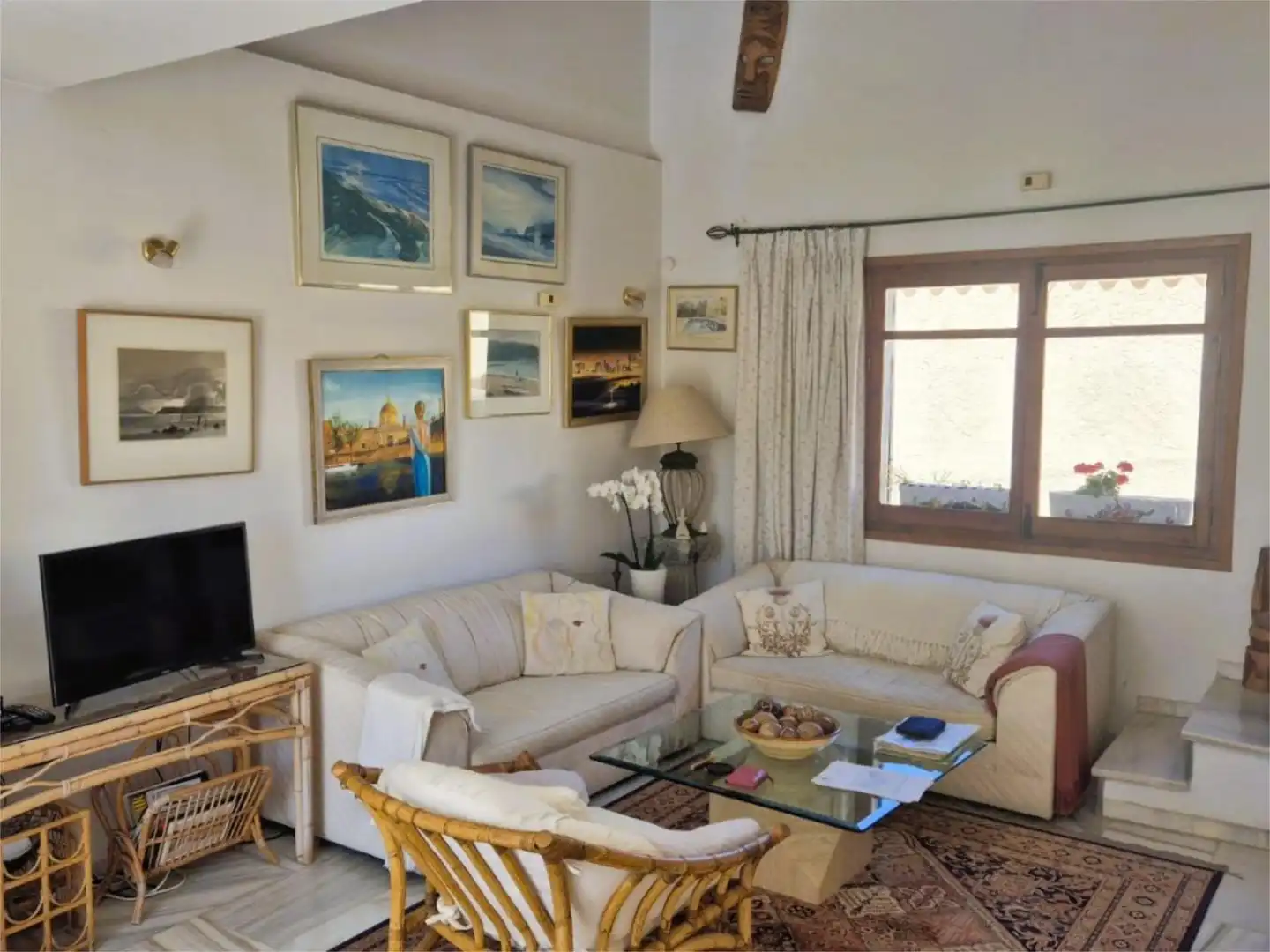 Sala d'estar de Casa o xalet en venda en Mojácar amb Aire condicionat, Terrassa i Piscina