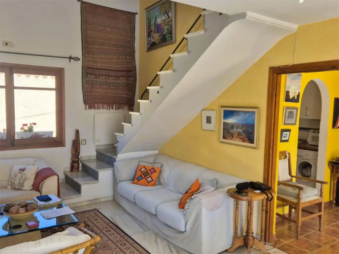 Sala d'estar de Casa o xalet en venda en Mojácar amb Aire condicionat, Terrassa i Piscina