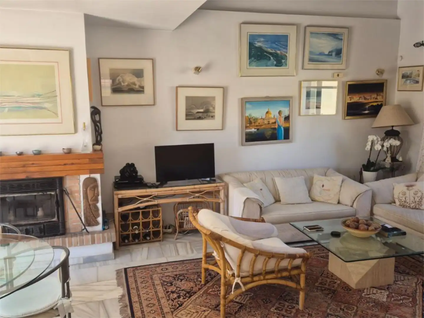Sala d'estar de Casa o xalet en venda en Mojácar amb Aire condicionat, Terrassa i Piscina