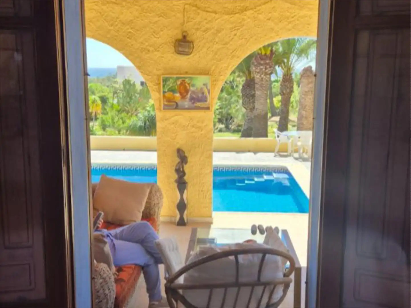 Vista exterior de Casa o xalet en venda en Mojácar amb Aire condicionat, Terrassa i Piscina