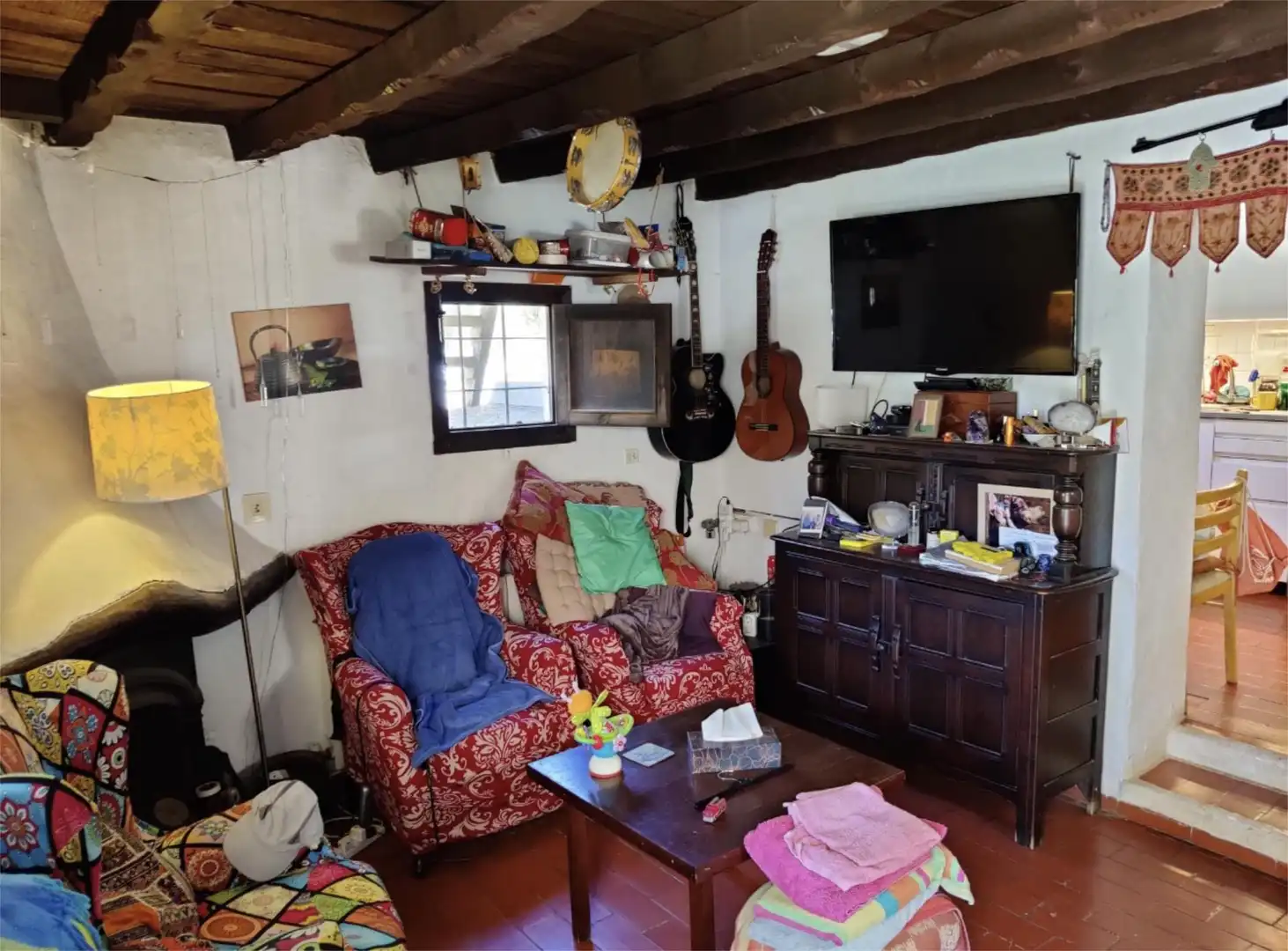 Sala d'estar de Finca rústica en venda en Sant Antoni de Portmany amb Aire condicionat, Calefacció i Jardí privat