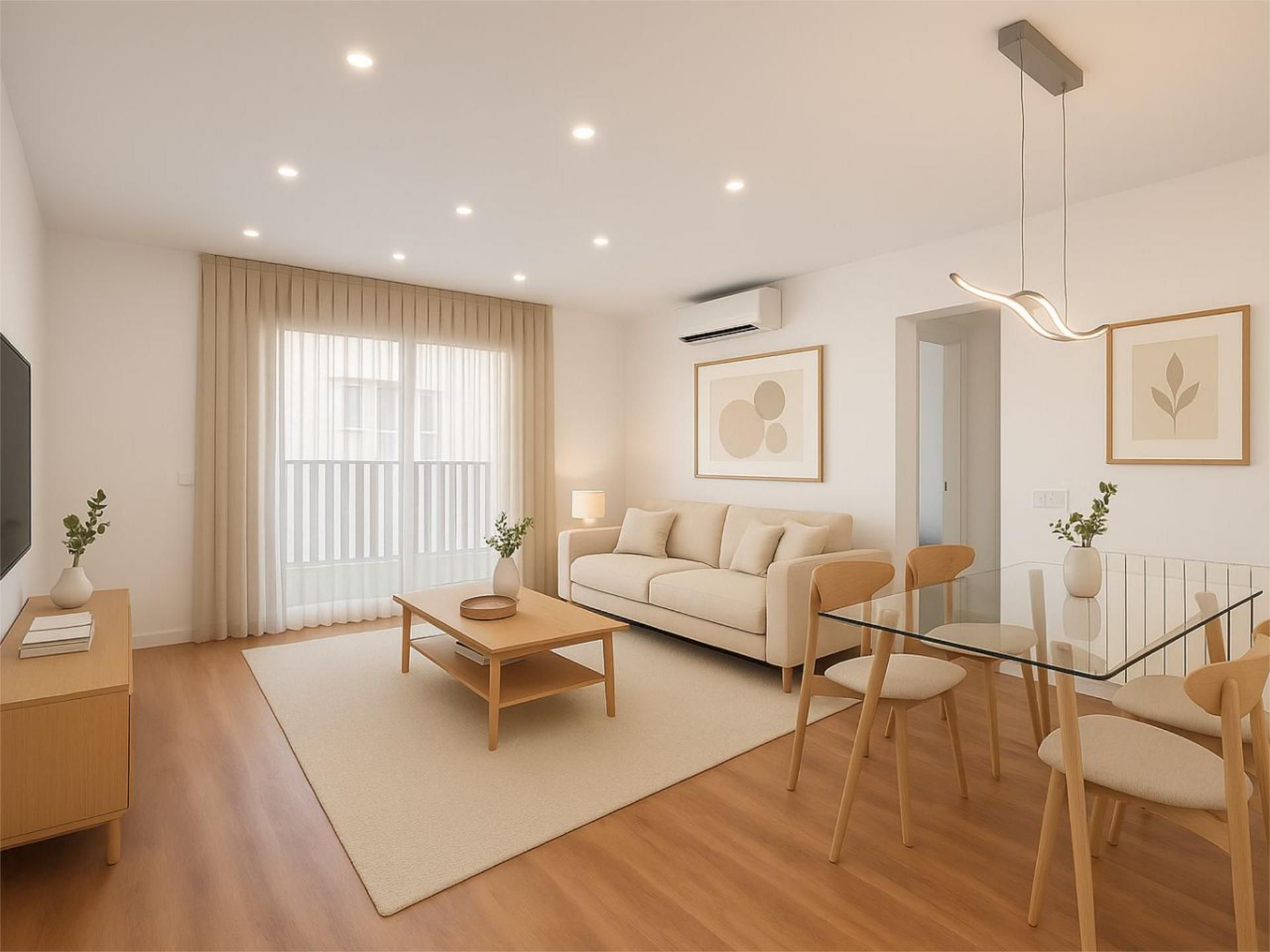 Sala d'estar de Pis en venda en El Prat de Llobregat amb Aire condicionat, Terrassa i Balcó