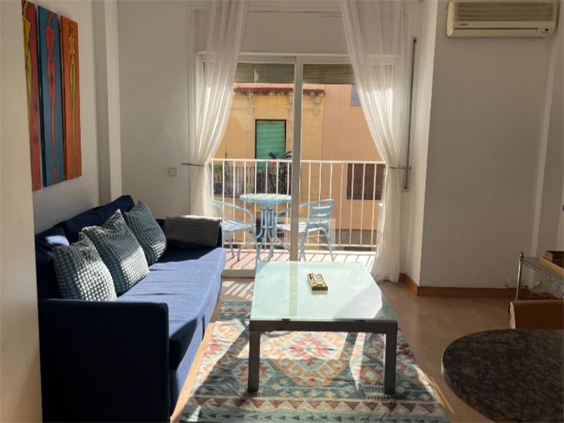 Living room of Flat to rent in  Barcelona Capital  with Air Conditioner and Balcony