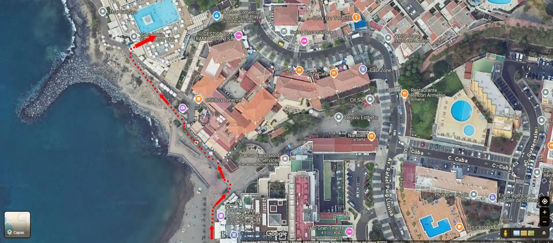 Commercial properties for rent in Lugar Urbanizacion San Eugenio, San Eugenio Bajo Exterior view of Commercial properties for rent in Adeje