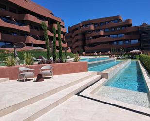 Swimming pool of Flat to rent in  Murcia Capital  with Air Conditioner, Private garden and Parquet flooring