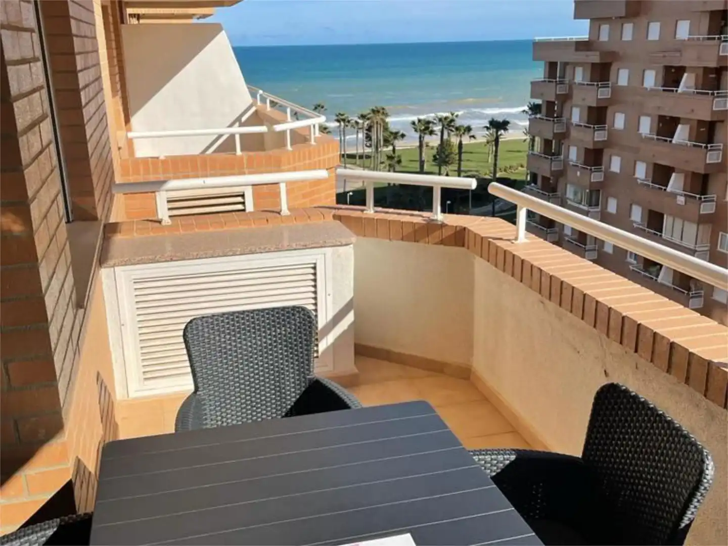 Flat for rent in Carrer Amplaries, 35, Vista Mar Terrace of Flat for rent in Oropesa del Mar / Orpesa with Air Conditioner, Private garden and Terrace
