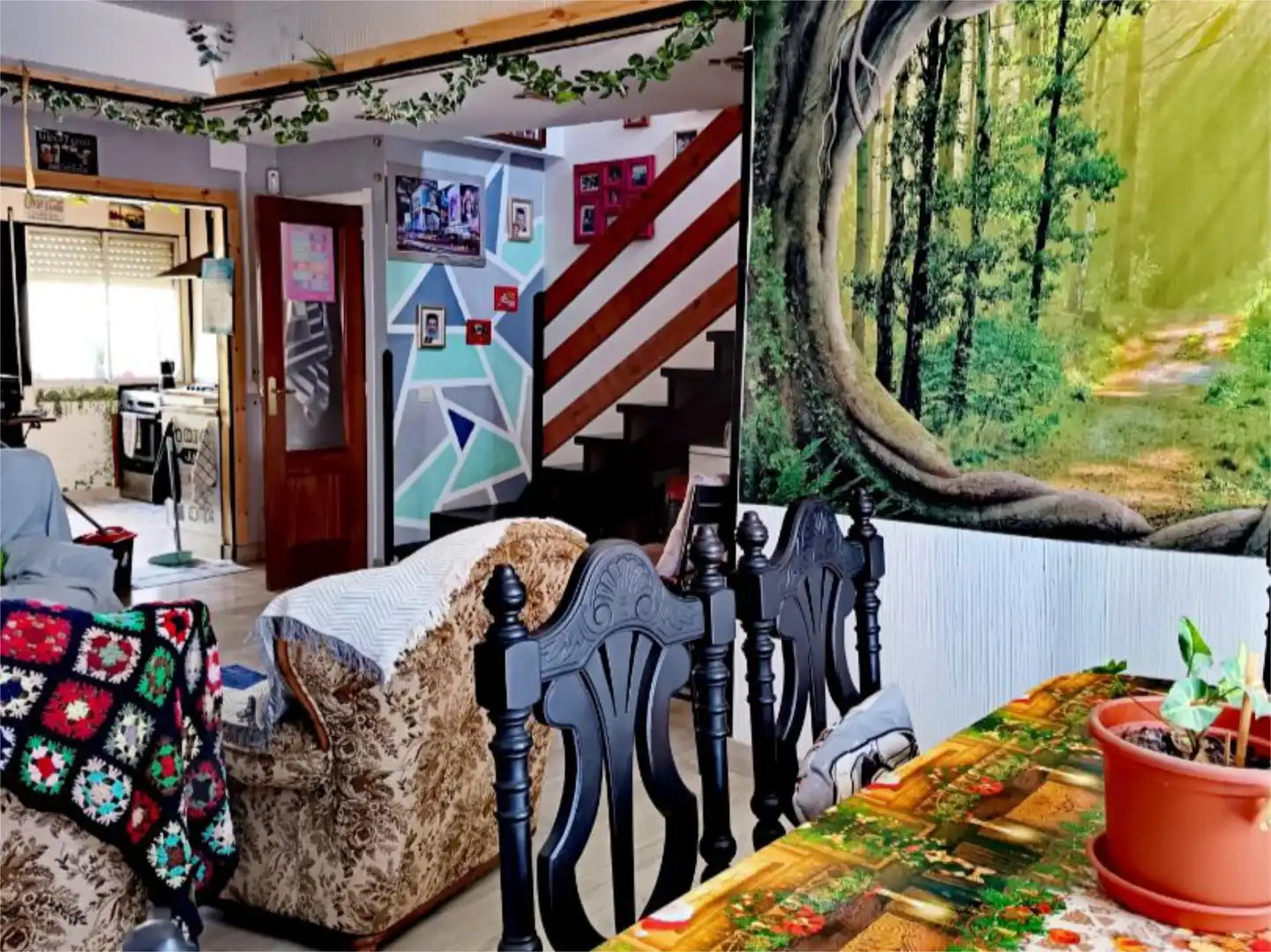 Houses for sale in Plaza del Pilar, Hinojosas de Calatrava Dining room of Houses for sale in Hinojosas de Calatrava with Air Conditioner, Private garden and Terrace